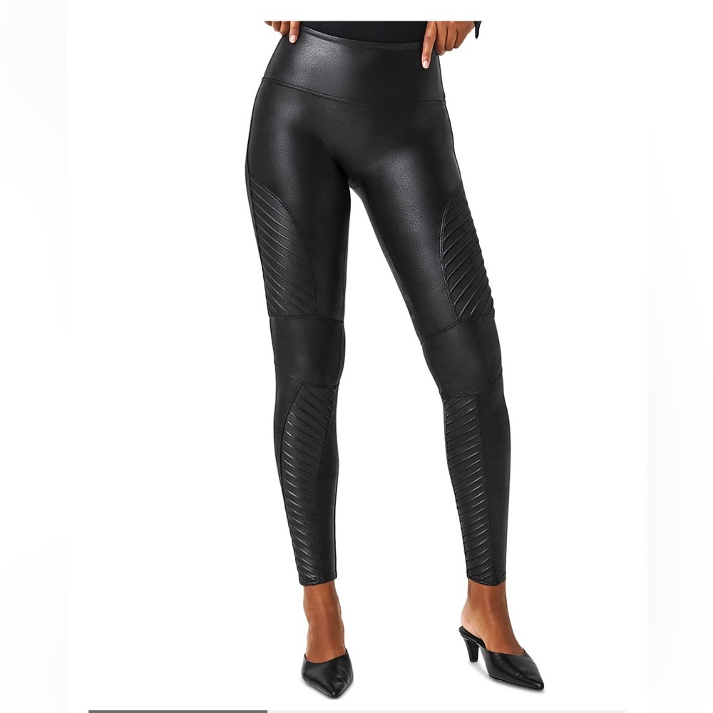 Spanx Moto Faux Leather Leggings